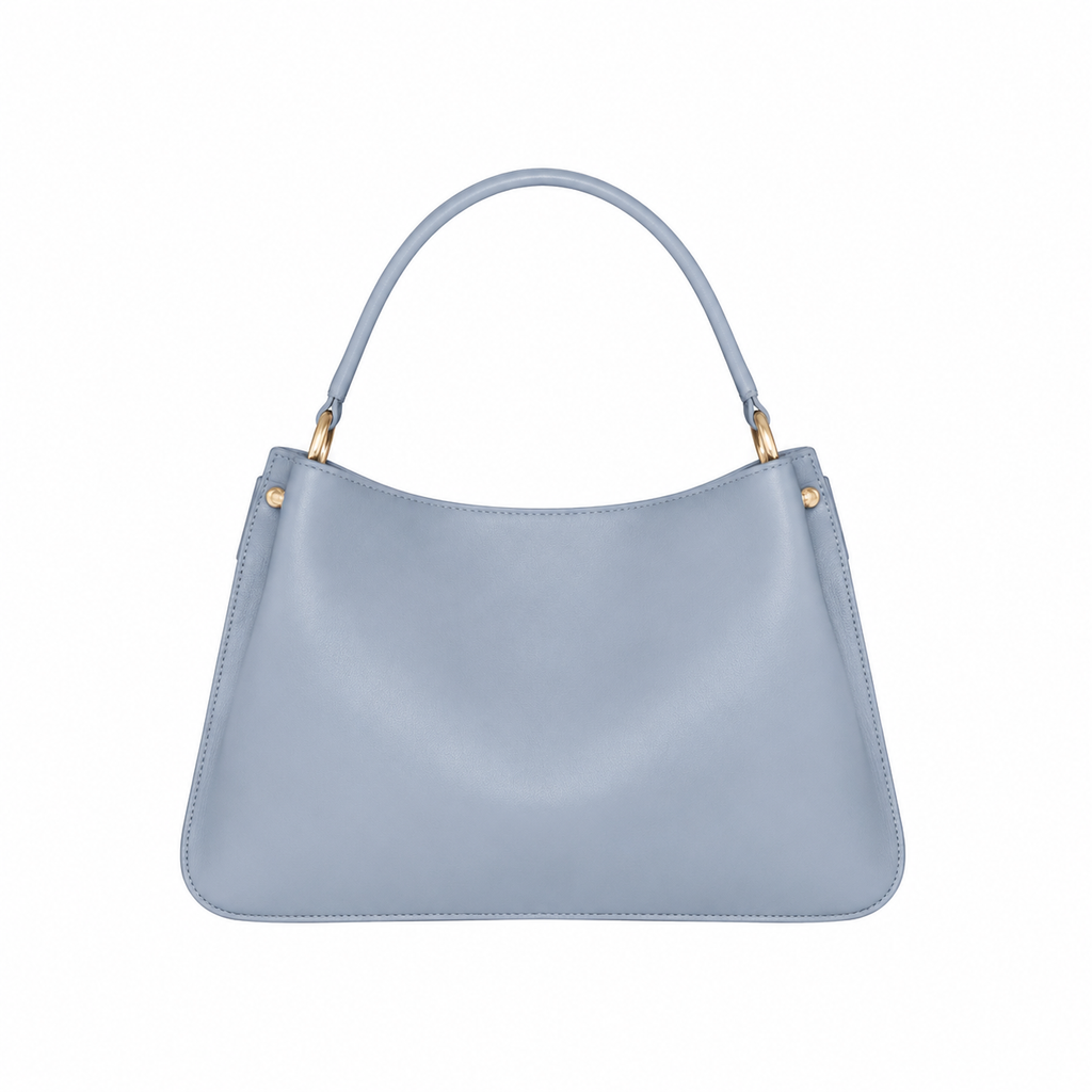 SlimBag Light Blue Faux Leather Shoulder Handbag
