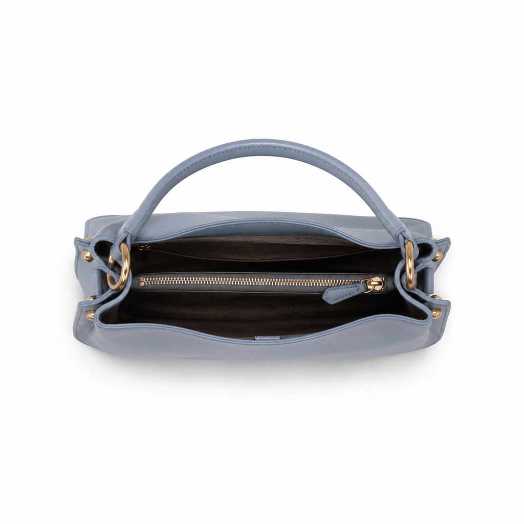 SlimBag Light Blue Faux Leather Shoulder Handbag