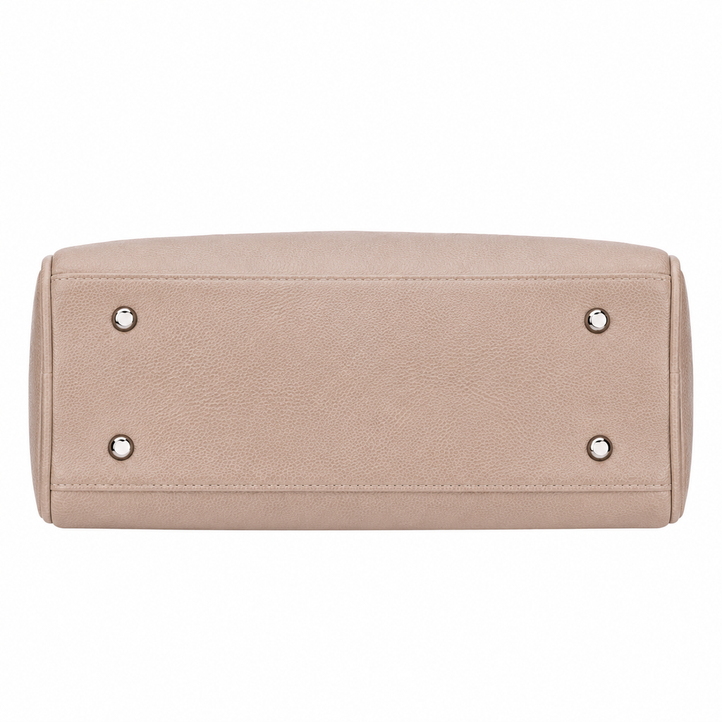 SlimBag Beige Faux Leather Tote Handbag