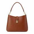 Slim Bag Brown Faux Leather Shoulder Handbag