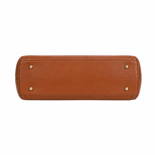 SlimBag Brown Faux Leather Tote Shoulder Bag